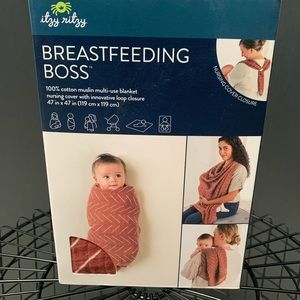 NIB Itzy Ritzy Muslin Breadtfeeding Cloth in Mud Color